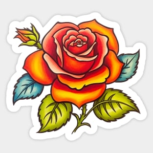 Rose Flash Tattoo Sticker